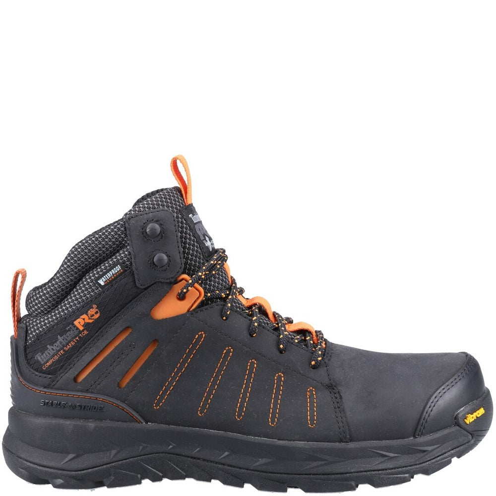 Trailwind Waterproof Composite Toe Work Boot for Men in Black
