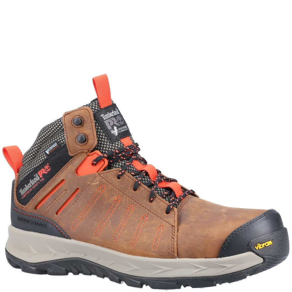 Trailwind Waterproof Composite Toe Work Boot for Men in Brown