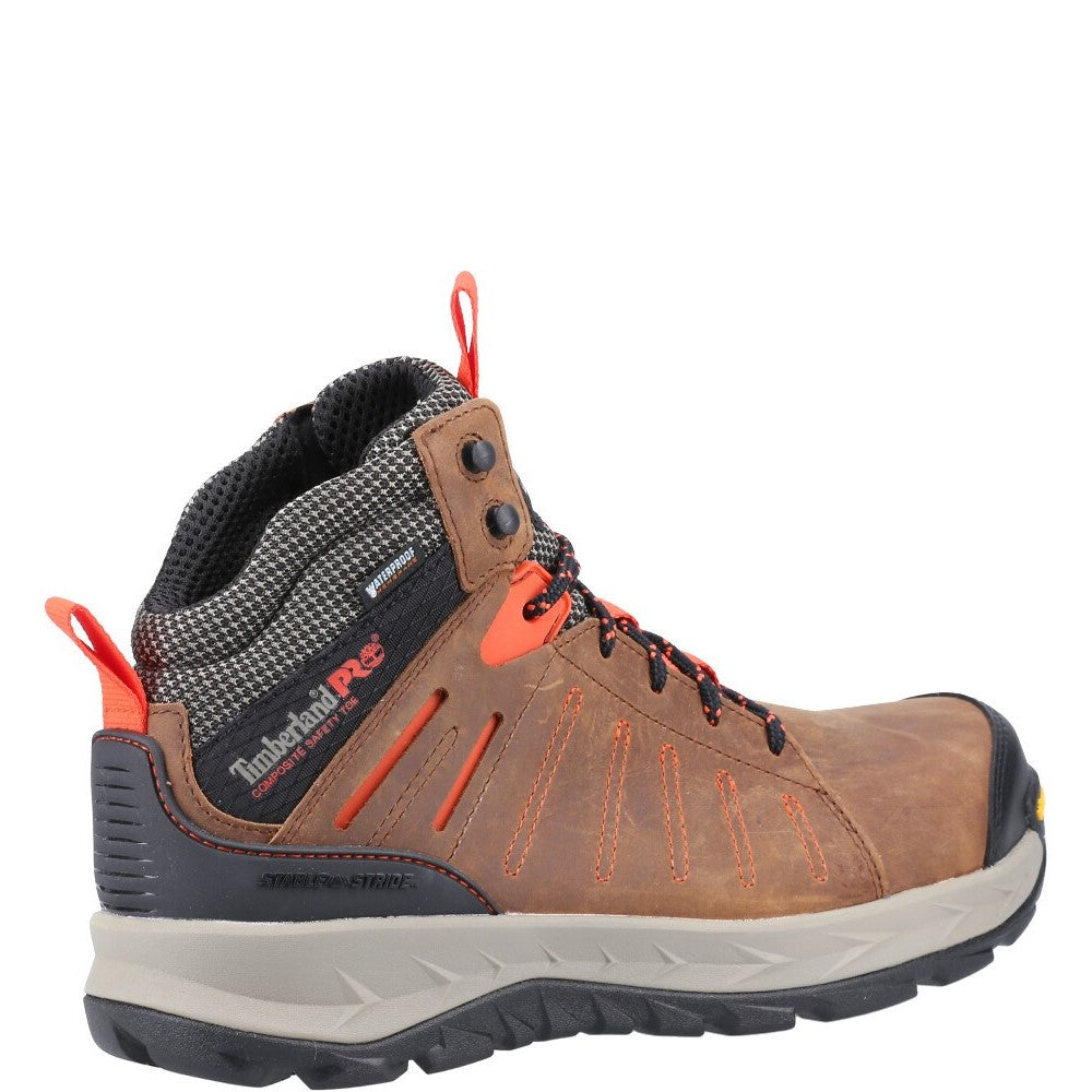 Trailwind Waterproof Composite Toe Work Boot for Men in Brown