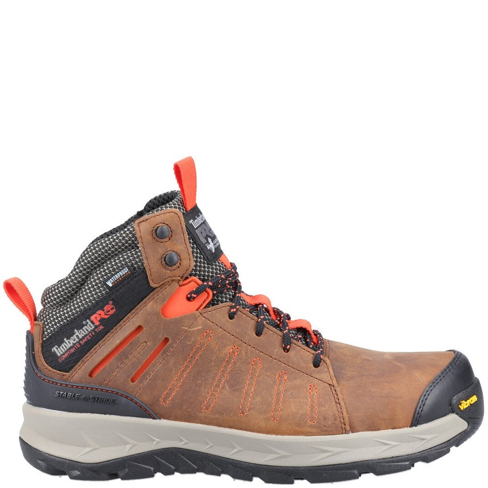 Trailwind Waterproof Composite Toe Work Boot for Men in Brown