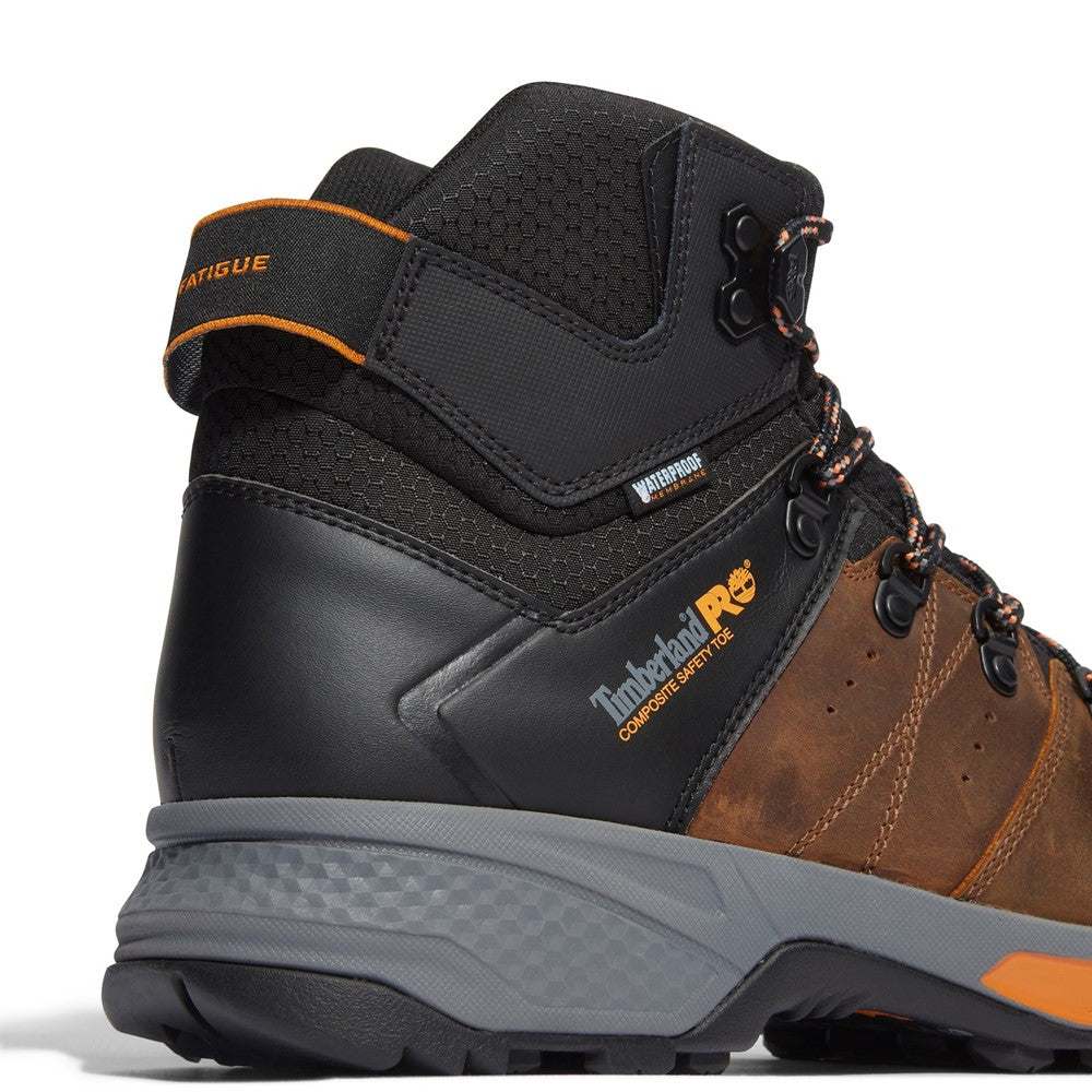 Switchback LT Steel Safety-Toe Work Boots for Men in Dark Brown