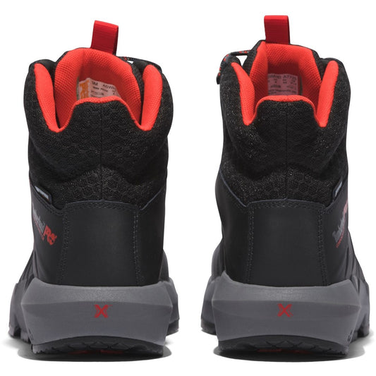 Morphix 6" Waterproof Composite Toe Work Boot for Men in Black/Red