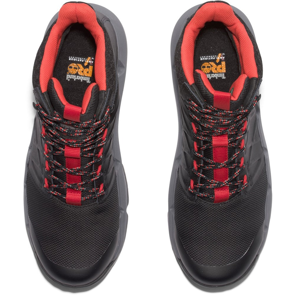 Morphix 6" Waterproof Composite Toe Work Boot for Men in Black/Red