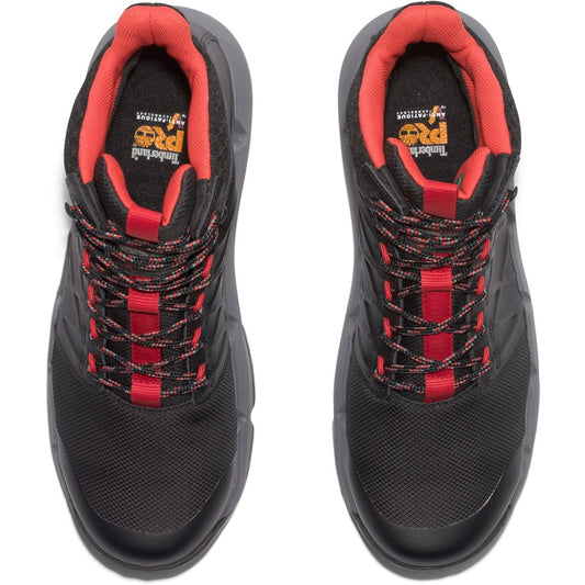Morphix 6" Waterproof Composite Toe Work Boot for Men in Black/Red