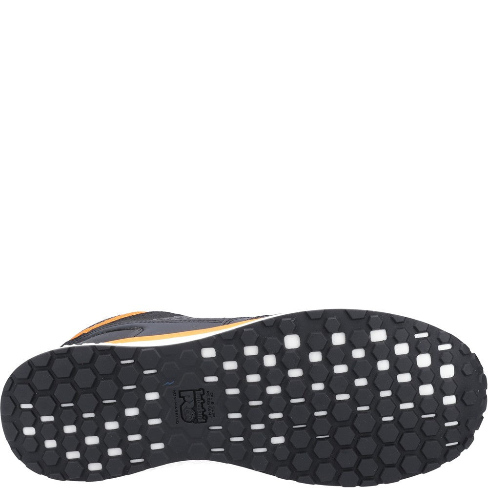 Reaxion Composite Toe Work Boot for Men in Black Orange