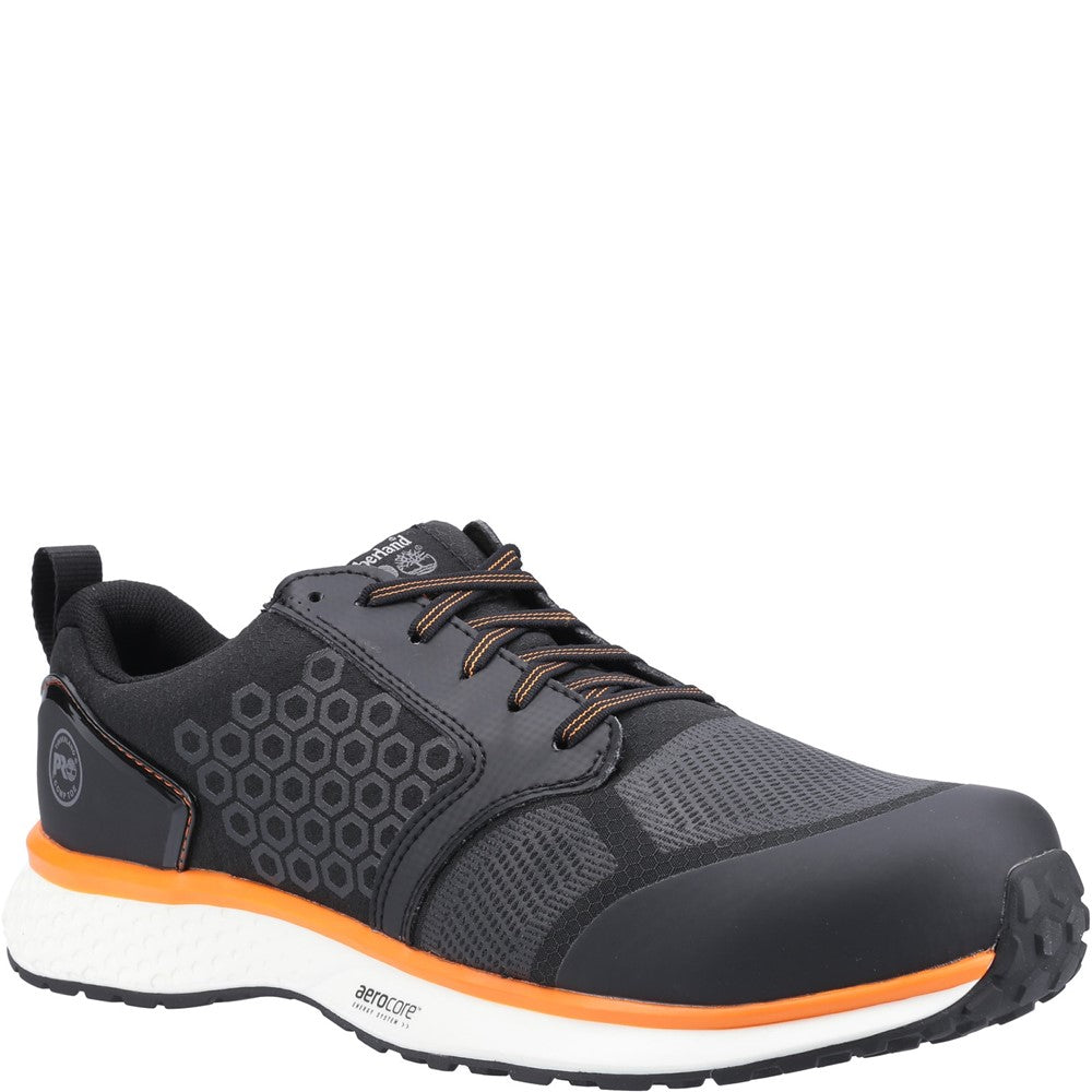 Reaxion Composite Toe Work Trainer for Men in Black Orange