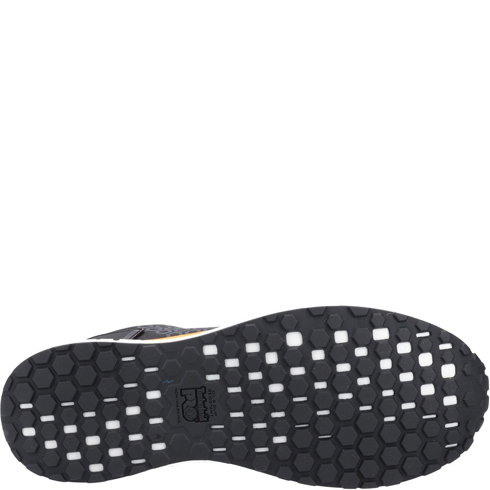 Reaxion Composite Toe Work Trainer for Men in Black Orange