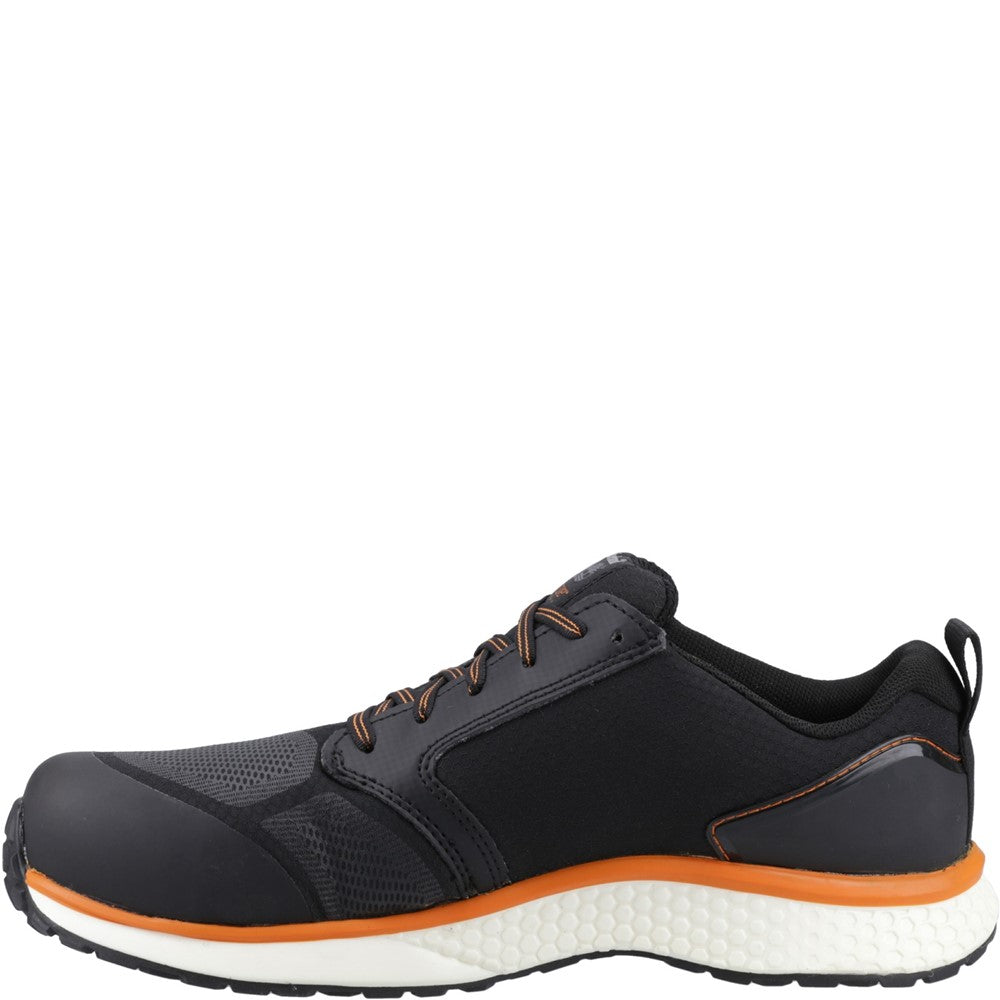 Reaxion Composite Toe Work Trainer for Men in Black Orange