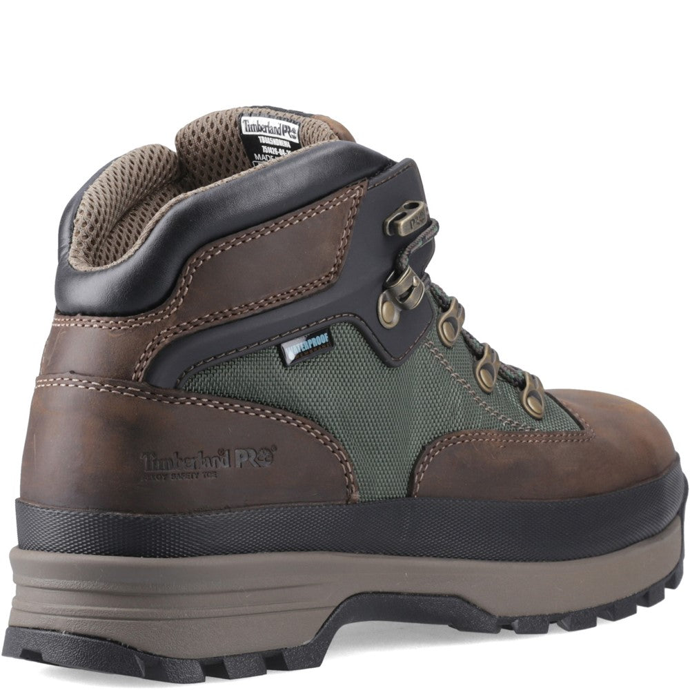 Euro Hiker Alloy Toe Work Boot for Men in Brown